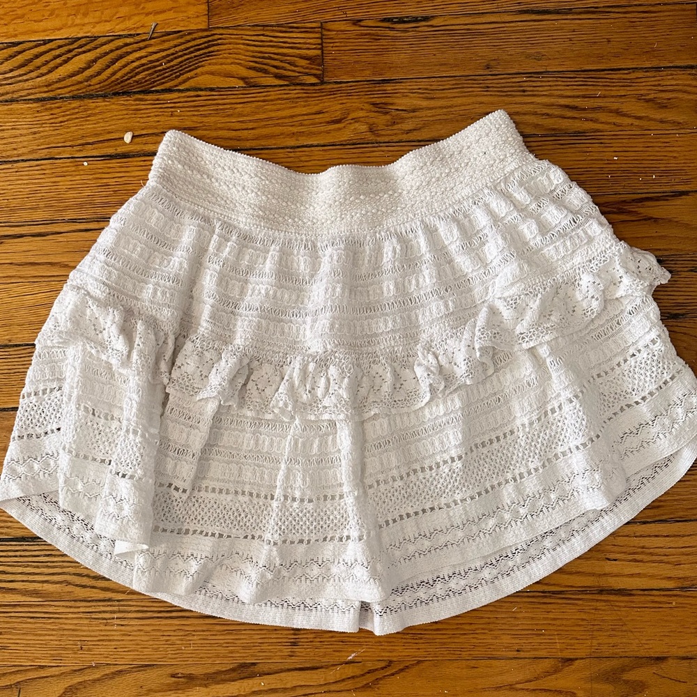 Aerie M Ruffle Skirt White